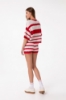 Shorts In Maglia A Righe • Rosso