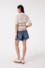 Polo In Maglia A Righe • Beige