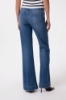 PANTALONE FLARE IN DENIM CON MORSETTI LATERALI