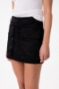 Gonna Mini In Cotone Con Applicazione Logo • Nero
