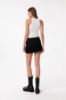 Gonna Mini In Cotone Con Applicazione Logo • Nero