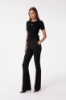 Pantalone Flare In Cady Con Morsetto • Nero