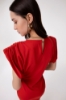 Abito Corto Con Spalline In Punto Milano • Rosso