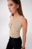 Picture of Lurex Knitted Top With Pendant • Beige