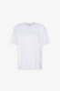 T-Shirt Paricollo Mezza Manica In Jersey • Bianco