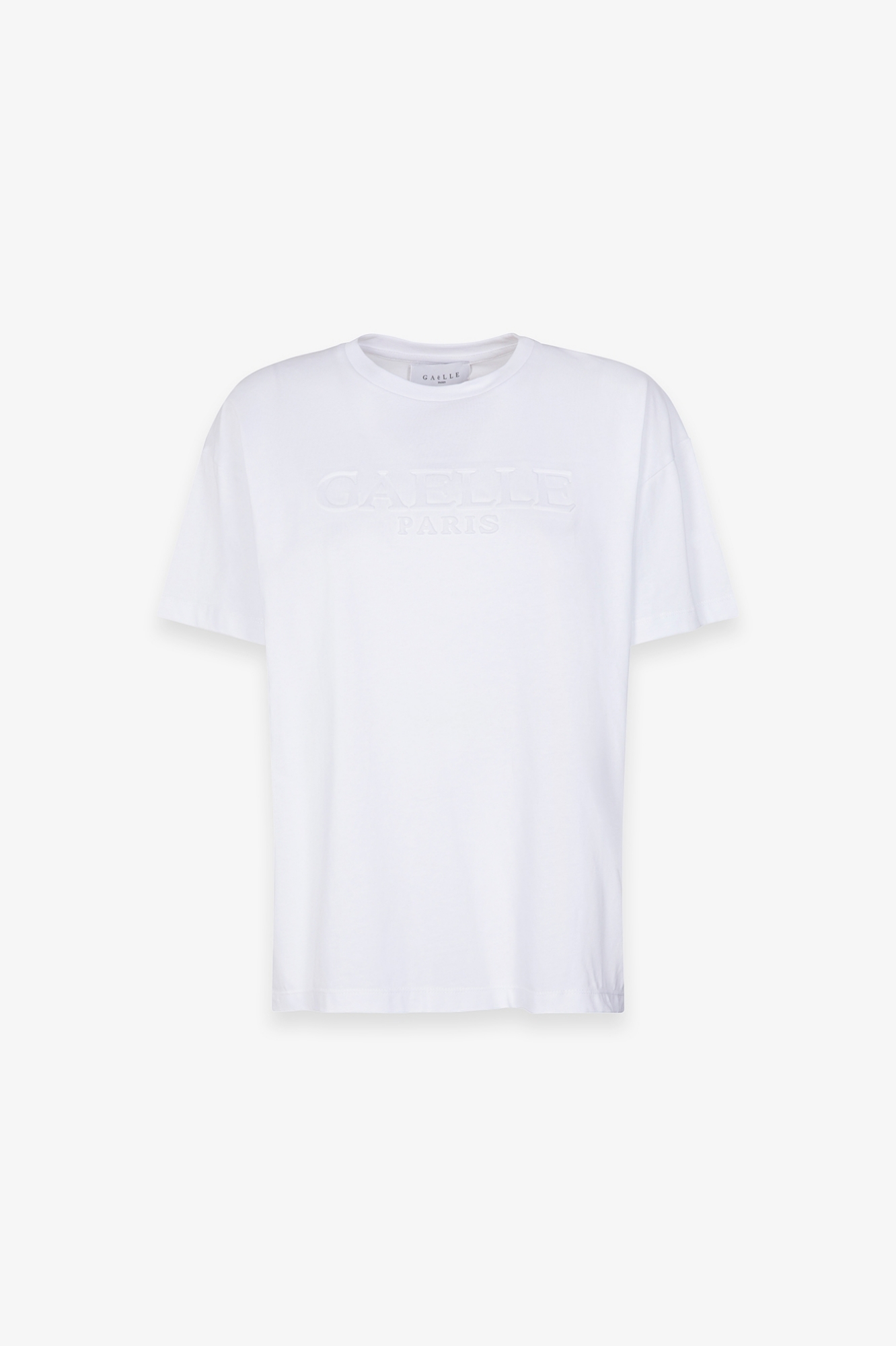 T-Shirt Paricollo Mezza Manica In Jersey • Bianco