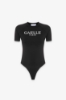 Body Girocollo Mezza Manica Con Taglio Raglan • Nero