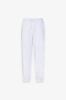Pantalone Jogger In Felpa Con Polsino Al Fondo • Bianco