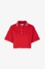 Polo Mezza Manica Con Colletto In Smacchinato E Ricamo Lato Cuore • Rosso