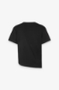 T-Shirt Paricollo Mezza Manica Con Dettaglio Sul Davanti • Nero