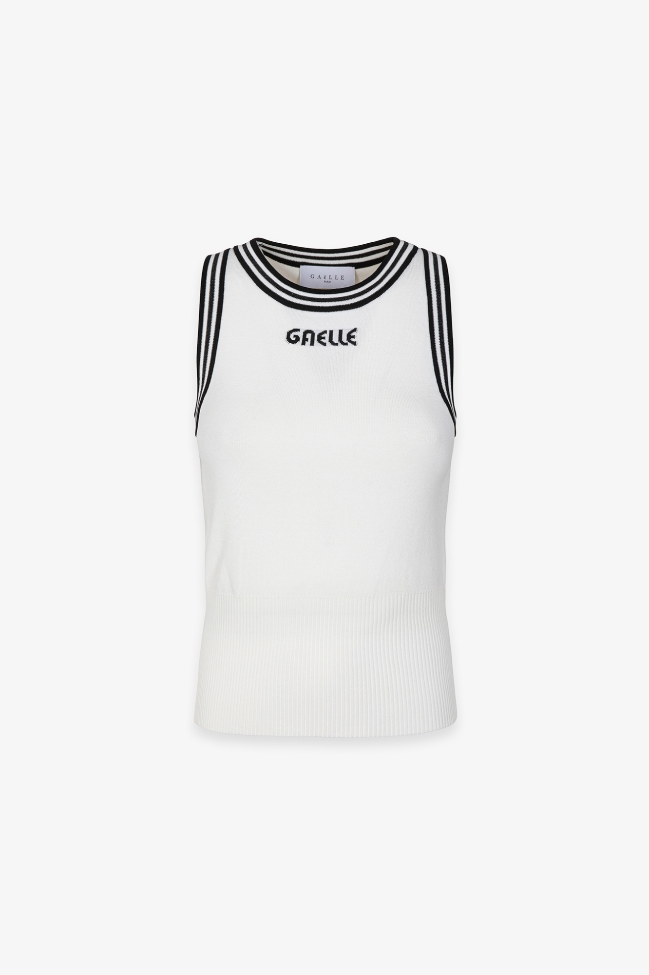 Canotta In Maglia Dettaglio Rifiniture • Avorio