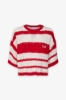 Maglia M/M A Righe • Rosso