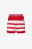 Shorts In Maglia A Righe • Rosso