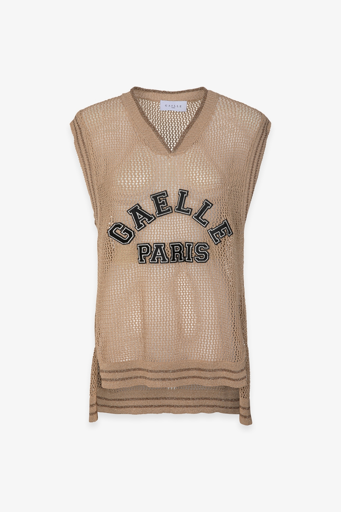 Canotta Over In Maglia • Beige