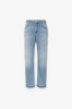 PANTALONE IN DENIM SLIM FIT CON MORSETTI LATERALI