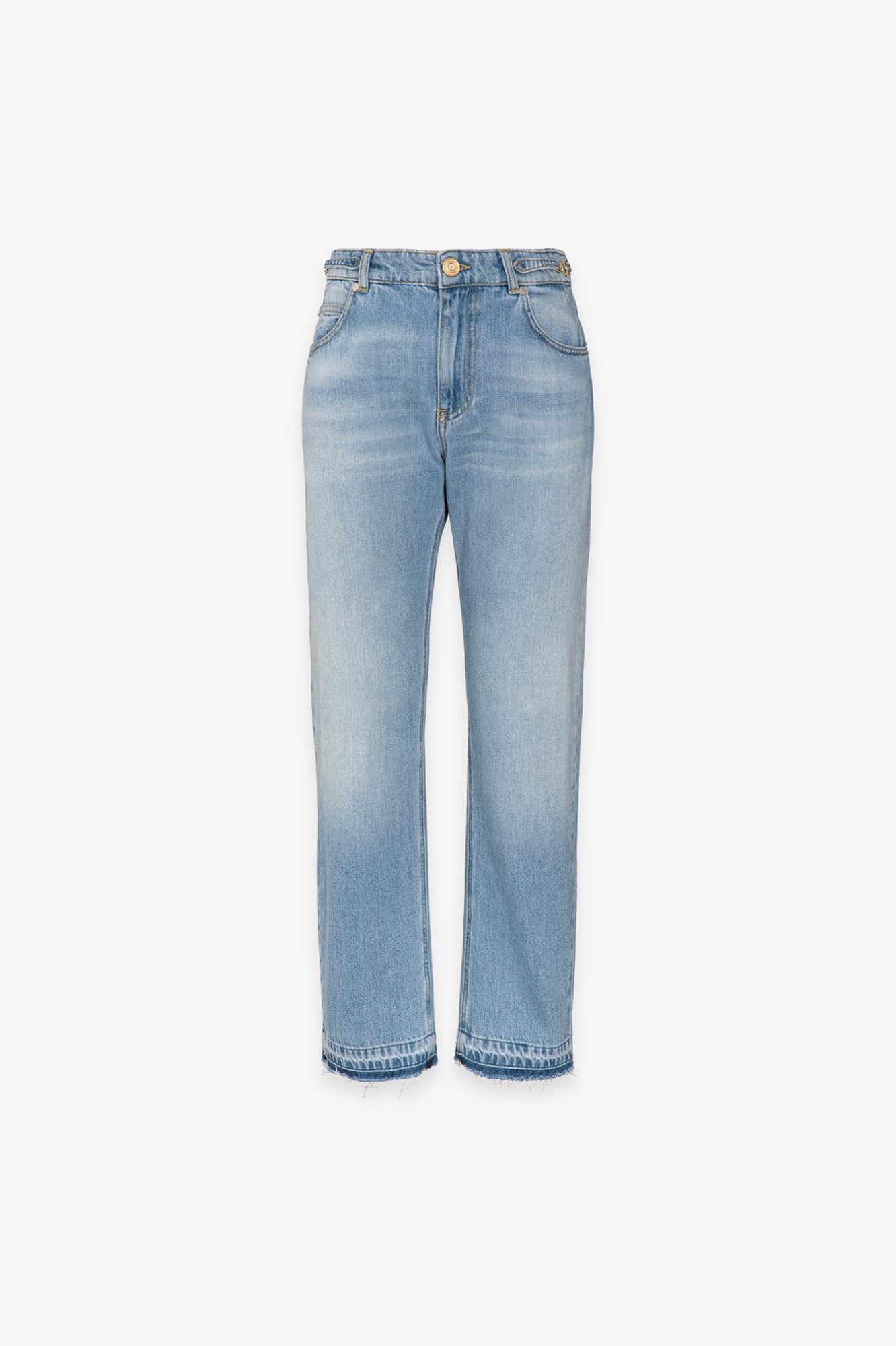 PANTALONE IN DENIM SLIM FIT CON MORSETTI LATERALI
