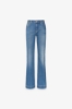 PANTALONE FLARE IN DENIM CON MORSETTI LATERALI