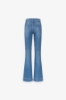 PANTALONE FLARE IN DENIM CON MORSETTI LATERALI