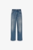PANTALONE BOY IN DENIM CON MOSCHETTONE GIOIELLO