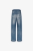 PANTALONE BOY IN DENIM CON MOSCHETTONE GIOIELLO