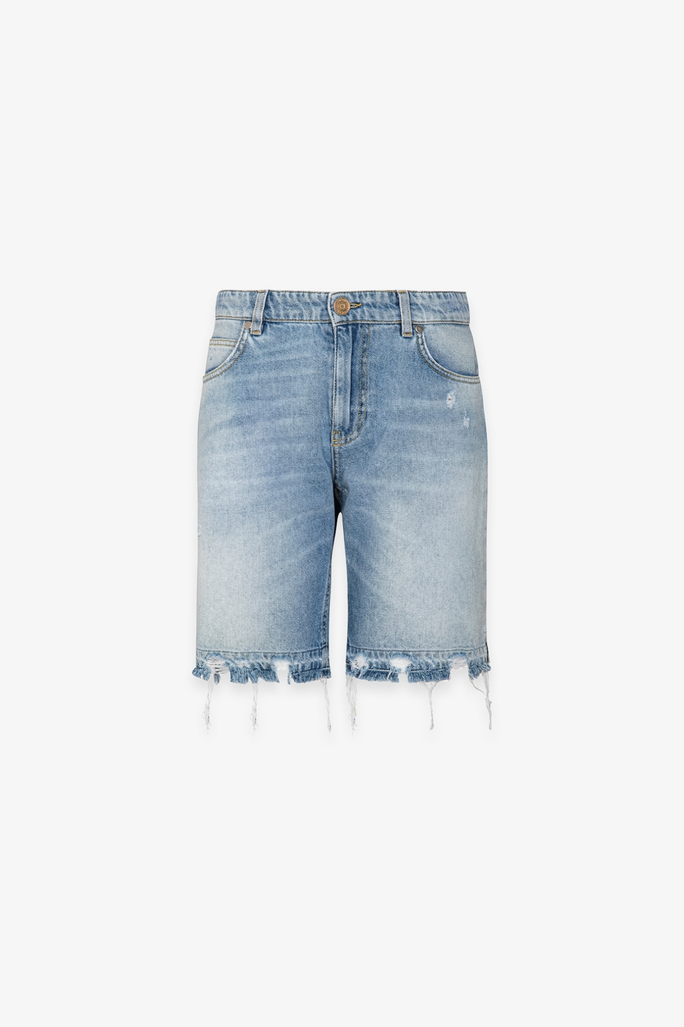 Bermuda Relax Con Spacchi Laterali • Blu