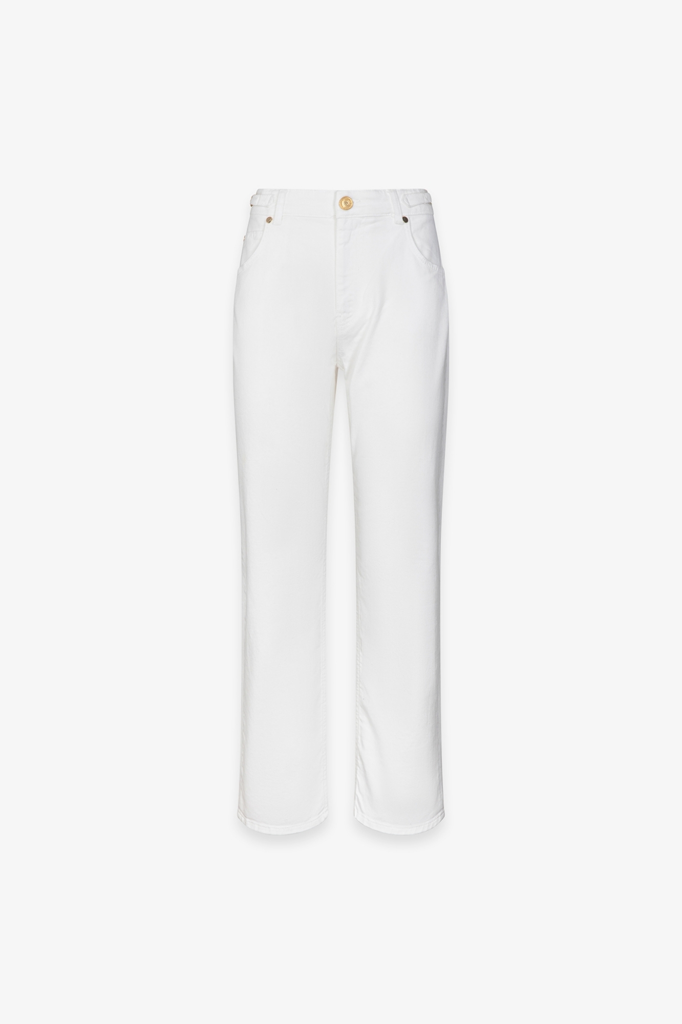 PANTALONE IN DENIM SLIM FIT CON MORSETTI LATERALI