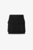 Gonna Mini In Cotone Con Applicazione Logo • Nero