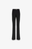 Pantalone Flare In Cady Con Morsetto • Nero