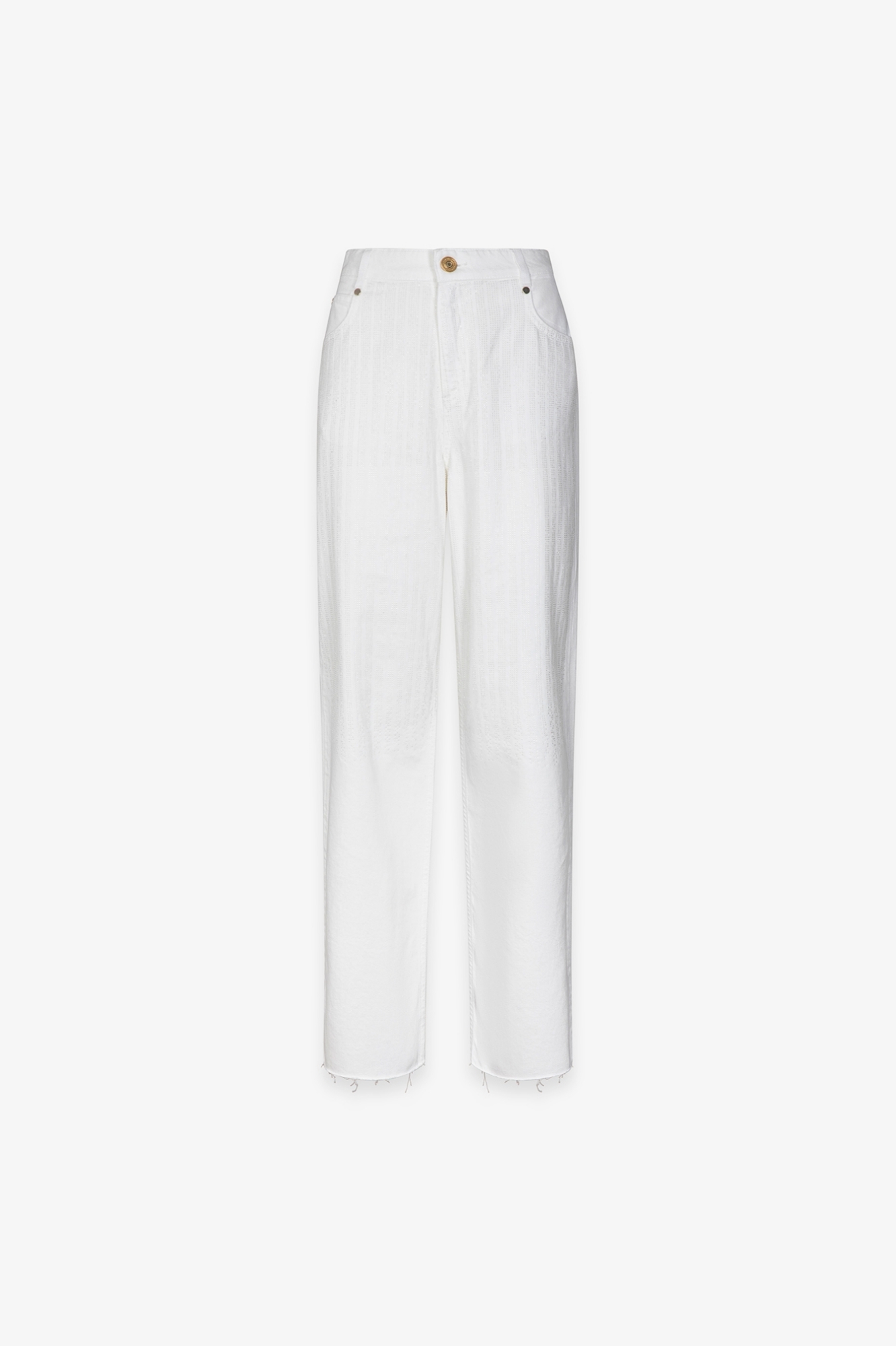 Immagine di Pantalone Straight In Denim Con Applicazione