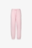 Pantalone Jogger In Felpa Con Polsino Al Fondo • Rosa