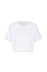 T-Shirt Crop Paricollo Mezza Manica • Bianco