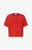 T-Shirt Crop Paricollo Mezza Manica • Rosso