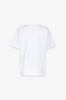 T-Shirt Paricollo Mezza Manica In Jersey Con Ricamo Traforato • Bianco