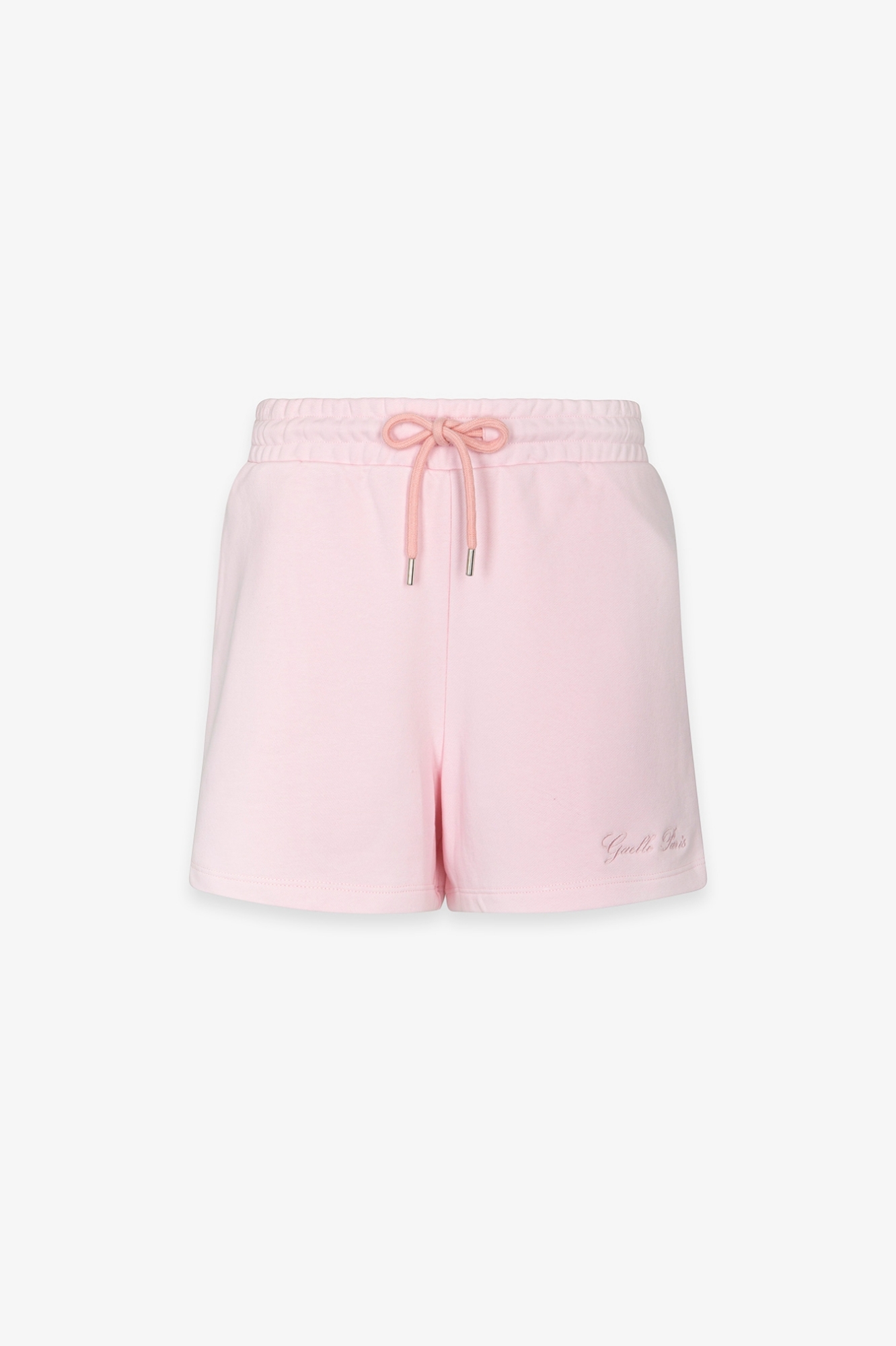 Short In Felpa Con Ricamo In Tinta • Rosa