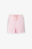 Short In Felpa Con Ricamo In Tinta • Rosa