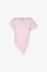 T-Shirt Asimmetrica Con Ricamo Lato Cuore • Rosa