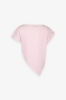 T-Shirt Asimmetrica Con Ricamo Lato Cuore • Rosa