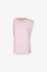 T-Shirt Smanicata Con Dettaglio Sul Davanti E Logo Strass Lato Cuore • Rosa