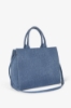 Maxi Shopper Banda Logo Denim • Blu