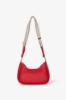 Regular Moon Bag Con Tracolla Jacquard • Rosso