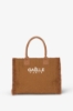 Maxi Shopper Ricamo Logo • Moka