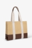 Maxi Shopper Con Manici Jacquard • Naturale