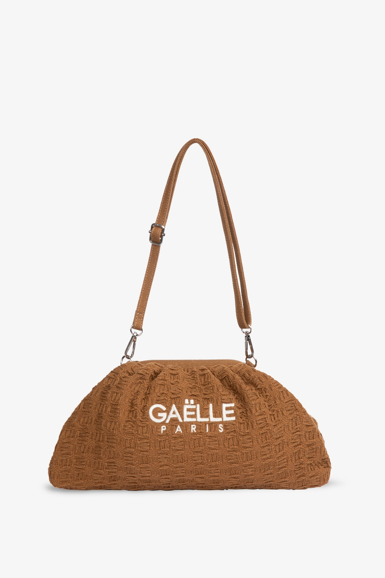 Maxi Pochette Ricamo Logo • Moka