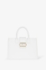 Maxi Hand Bag Mini Metal Logo • Bianco