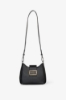 Regular Hobo Bag Mini Metal Logo • Nero