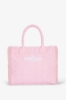 Maxi Shopper Ricamo Logo • Rosa