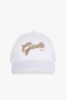 Cappello Visiera Con Ricamo Firma • Bianco