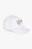 Cappello Visiera Con Ricamo Firma • Bianco