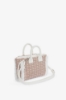 Mini Shopper Ricamo Firma • Beige
