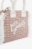 Mini Shopper Ricamo Firma • Beige